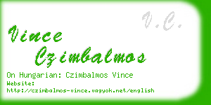 vince czimbalmos business card